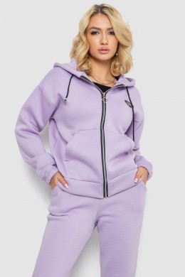 Спортивный костюм женский на флисе на молнии, цвет сиреневый, 247R1060