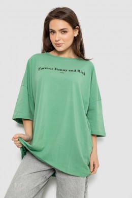 Футболка женская с принтом, цвет оливковый, 244R3014