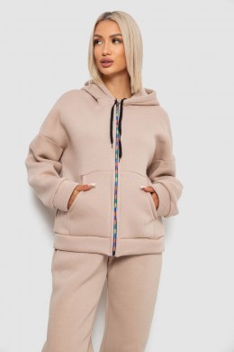 Спортивный костюм женский на флисе, цвет бежевый, 238R5715