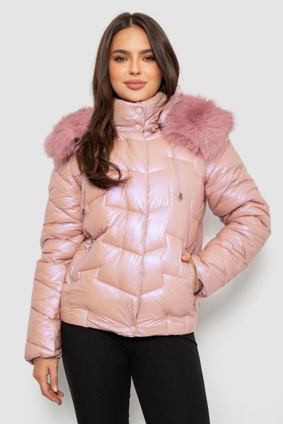 Куртка женская демисезонная короткая, цвет розовый, 244R22-828