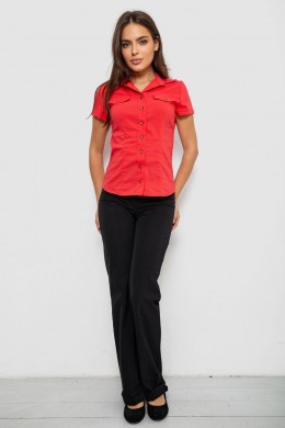 Сорочка жіноча однотонна, колір кораловий, 230R068-1