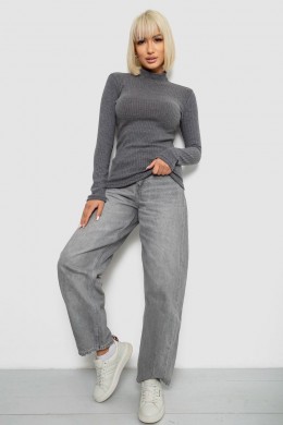 Гольф женский однотонный в рубчик, цвет серый, 257R101