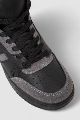 Кросівки жіночі зимові на хутрі, колір чорно-сірий, 248RAD500