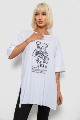 Футболка женская с принтом, цвет белый, 244R2018