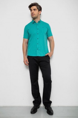 Сорочка чоловіча в клітку  -уцінка, колір бірюзовий, 214R4564-5-U-2