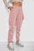Спортивные штаны женские на флисе, цвет пудровый, 238R57828