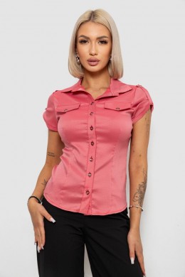 Сорочка класична в смужку, колір кораловий, 230R667