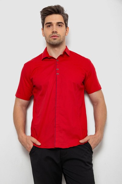 Рубашка мужская c принтом, цвет красный, 214R7026