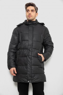 Куртка мужская зимняя удлиненная, цвет черный, 244RH76-10