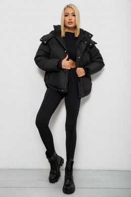 Куртка женская зимняя короткая, цвет черный, 244R983