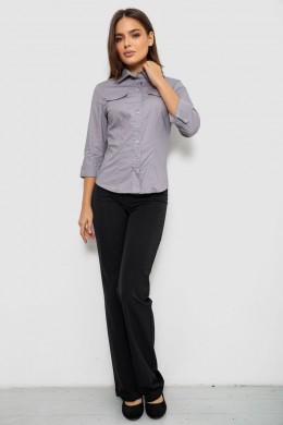 Сорочка жіноча однотонна, колір сірий, 230R068-7