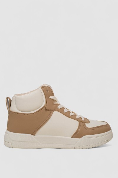 Кросівки жіночі зимові на хутрі, колір бежево-коричневий, 248RAD300-6