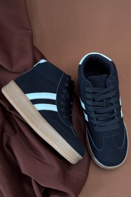 Кроссовки женские демисезонные, цвет черно-белый, 248RSD20-8R