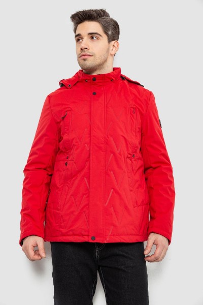 Куртка мужская демисезонная с капюшоном, цвет красный, 244RL9159AL