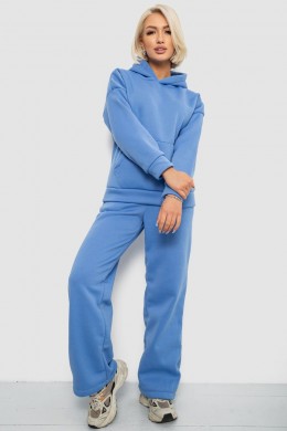 Спортивный костюм женский на флисе, цвет голубой, 257R87