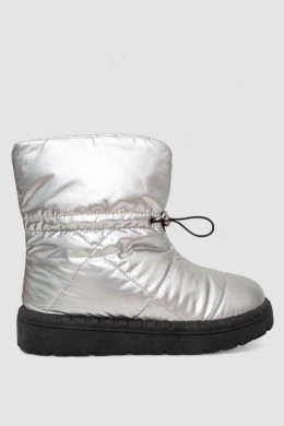 Дутики женские зимние на меху, цвет серебристо-черный, 248RFM300