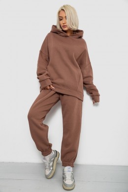 Спортивный костюм женский на флисе, цвет мокко, 247R2011K