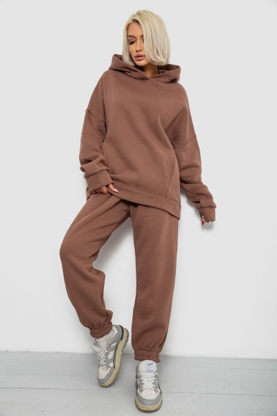 Спортивный костюм женский на флисе, цвет мокко, 247R2011K
