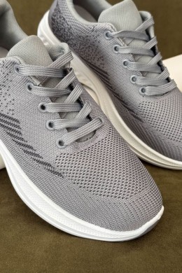 Кроссовки мужские текстильные, цвет серый, 244RJ1077