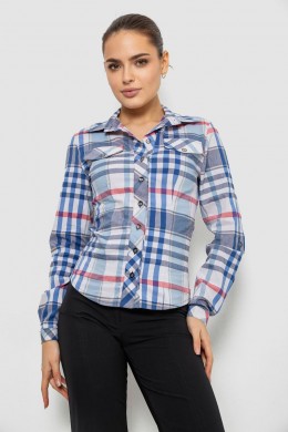 Рубашка женская в полоску, цвет джинс, 230R064-2