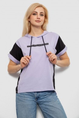 Футболка женская с принтом, цвет сиреневый, 244R2311-5
