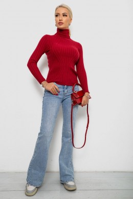 Гольф женский однотонный, цвет бордовый, 204R181