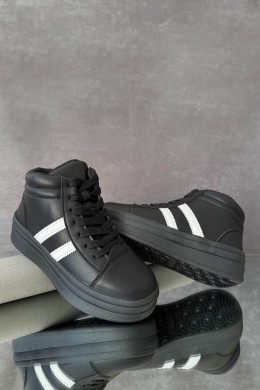 Кроссовки женские демисезонные, цвет черно-белый, 248RWA180