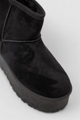 Уггі жіночі на хутрі, колір чорний, 243RG659