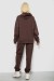 Спортивный костюм женский однотонный, цвет шоколадный, 244R1070AG