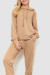 Спорт костюм жіночий двонитка, колір бежевий, 244R009 Спорт костюм жіночий двонитка, колір бежевий, 244R009