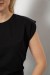 Футболка женская однотонная, цвет черный, 244R2215-5