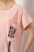 Футболка женская с принтом, цвет персиковый, 244R2413