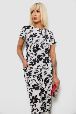 Костюм женский повседневный с принтом, цвет молочный, 257R815