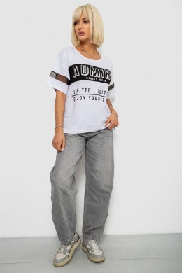 Футболка женская с принтом, цвет белый, 244R2153-5