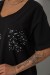 Футболка женская с принтом, цвет черный, 244R2417 Футболка женская с принтом, цвет черный, 244R2417