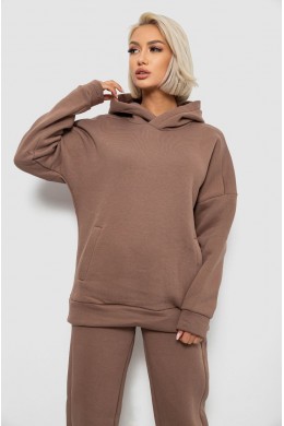 Спортивный костюм женский на флисе, цвет мокко, 247R2040