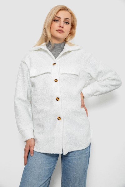 Рубашка -бомбер женская, цвет белый, 257R153