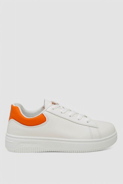 Кеди жіночі, колір біло-помаранчевий, 248R115