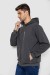 Кофта мужская на флисе с капюшоном 244R2563, цвет Темно-серый