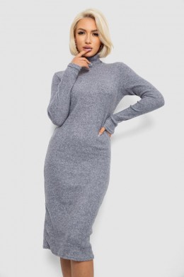 Платье повседневное утепленное, цвет серый, 257R115
