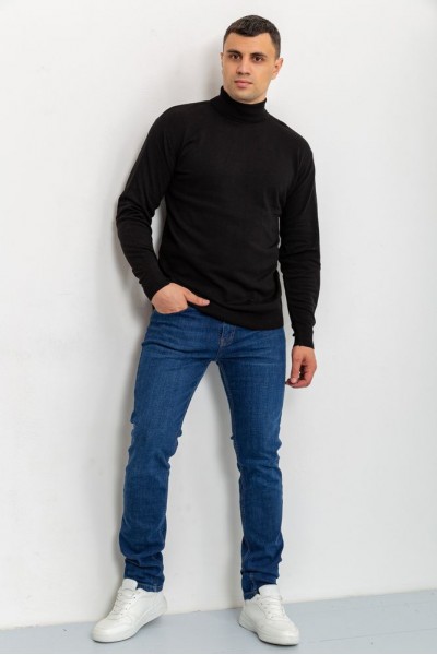 Свитер-гольф мужской, цвет черный, 161R892