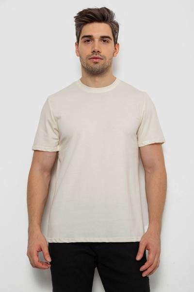 Футболка мужская однотонная, цвет кремовый, 238R155