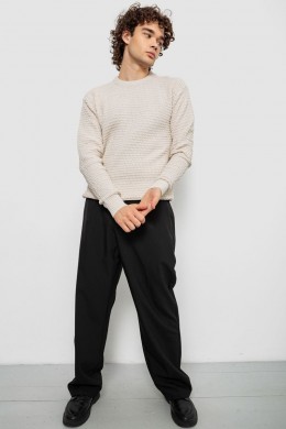 Светр чоловічий однотонний, колір молочний, 161R1040