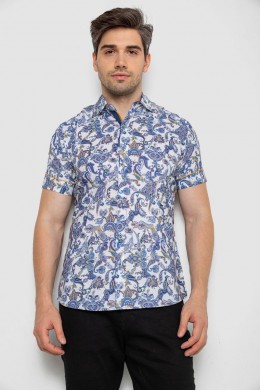 Рубашка мужская с коротким рукавом  -уценка, цвет сиреневый, 214R582-U