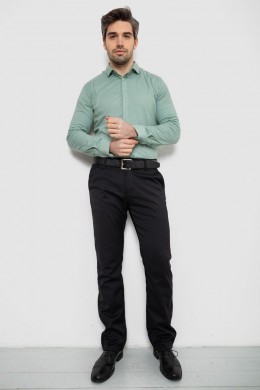 Рубашка мужская однотонная, цвет оливковый, 186R2100