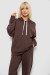 Спортивный костюм женский однотонный, цвет шоколадный, 244R1070AG