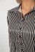 Сорочка класична в смужку, колір чорно-молочний, 230R66-2 Сорочка класична в смужку, колір чорно-молочний, 230R66-2