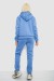 Спортивный костюм женский на флисе, цвет джинс, 257R86