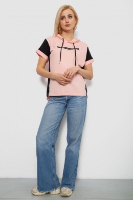 Футболка женская с принтом, цвет персиковый, 244R2311-5