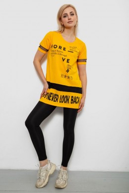 Футболка жіноча з принтом, колір жовтий, 244R2081